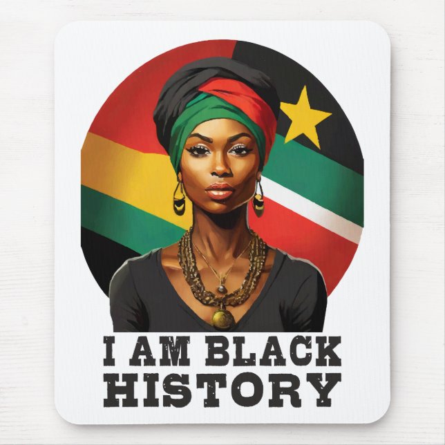 I am Black History Mouse Pad (Front)
