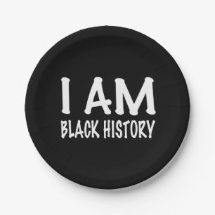 I Am Black History Paper Plate