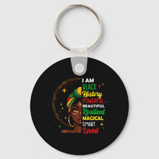 I Am Black History Powerful Women Girls Black Hist Key Ring