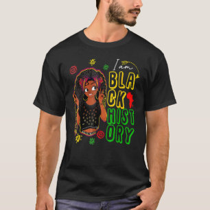 I Am Black History Queen Melanin Afro African Prid T-Shirt