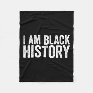 I Am Black History Shirt For Kids Boys Black Histo Fleece Blanket