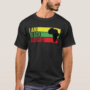 I AM BLACK HISTORY Vintage Retro Black Month Histo T-Shirt