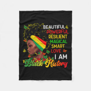 I Am Black History Women Black History Month Celeb Fleece Blanket