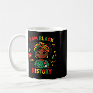 I Am Black History Women Girl Black History Month Coffee Mug