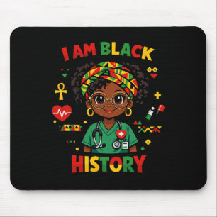 I Am Black History Women Girl Black History Month Mouse Pad