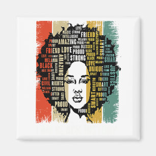 I Am Black History Women Girls Black History Month Magnet