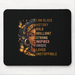I Am Black Woman Beautiful Magic Intelligent Black Mouse Pad
