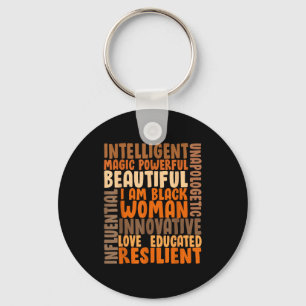 I Am Black Woman Black History African American Gi Key Ring