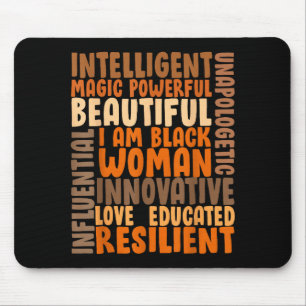 I Am Black Woman Black History African American Gi Mouse Pad