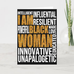 I Am Black Woman Black History Month Educated Blac Card