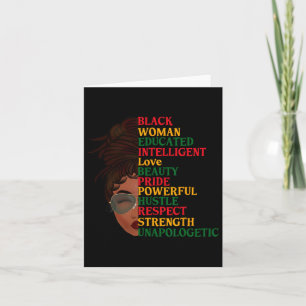 I Am Black Woman Black History Month Educated Blac Card