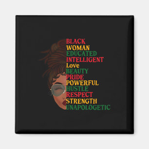 I Am Black Woman Black History Month Educated Blac Magnet