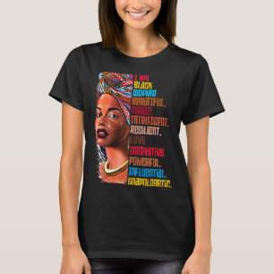 I Am Black Woman Black History Month Educated Blac T-Shirt