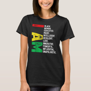 I Am Black Woman Educated Black History Afro Afric T-Shirt