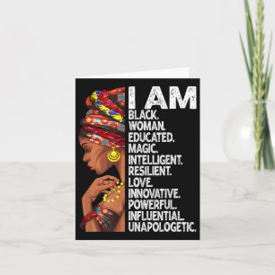 I Am Black Woman Educated Black History Month Blac Card