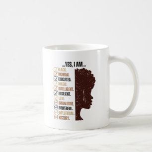I Am Black Woman Educated Melanin Black History Coffee Mug