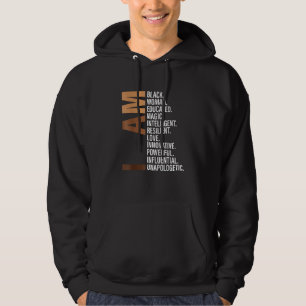 I Am Black Woman Educated Melanin Black History Mo Hoodie