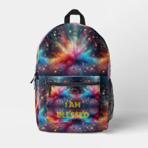 I am blessed Back pack Travel Print Cut Sew Bag