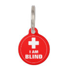 "I Am Blind" Special Needs Blind Pet ID Tag