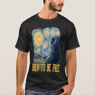 I Am Born To Be Free Domesticated Animal Cat T-Shirt