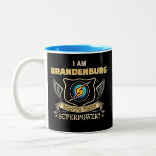 I Am BRANDENBURG What's Your Superpower Two-Tone Coffee Mug