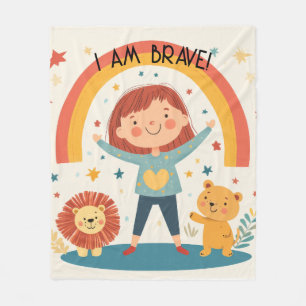 I Am Brave - Kids Affirmation Fleece Blanket