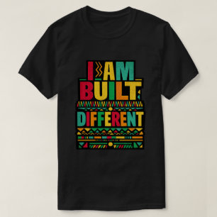 I Am Built Different Retro Typography T-Shirt