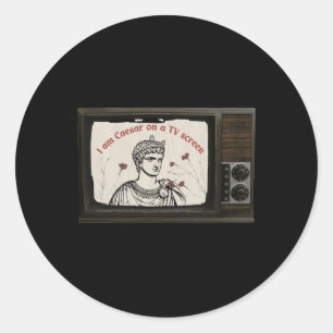 I Am Caesar On A Tv Screen - The Last Dinner Party Classic Round Sticker