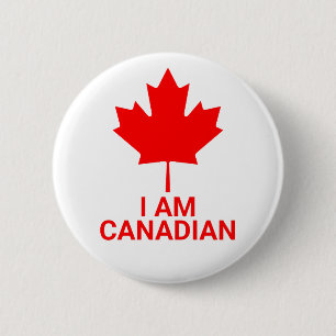 I Am Canadian ,canada,canadian,pride,nation,nation 6 Cm Round Badge