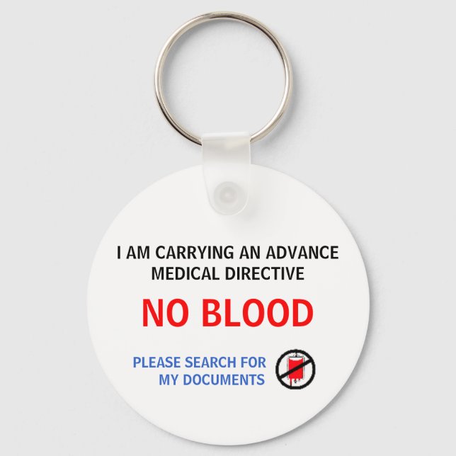 I AM CARRYING AN ADVANCE MEDICAL SAY... KEY RING (Front)