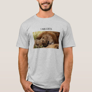 I Am Cecil the Lion with His Cub T-Shirt