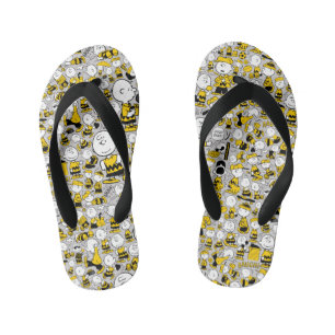 I Am Charlie Brown Pattern Kid's Thongs