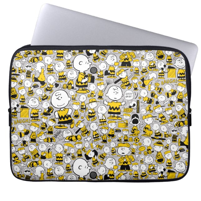 I Am Charlie Brown Pattern Laptop Sleeve (Front)