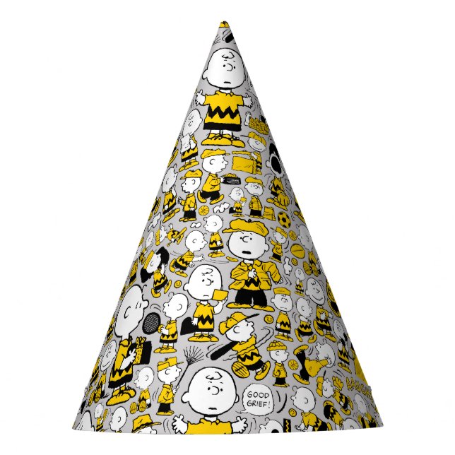 I Am Charlie Brown Pattern Party Hat (Front)