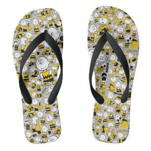 I Am Charlie Brown Pattern Thongs