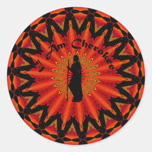 I am Cherokee Classic Round Sticker