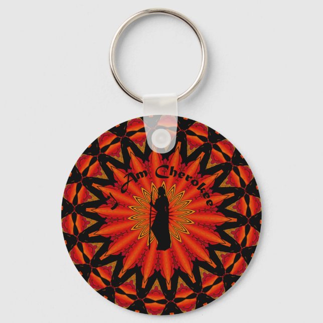 I am Cherokee Key Ring (Front)