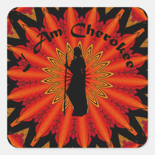 I am Cherokee Square Sticker