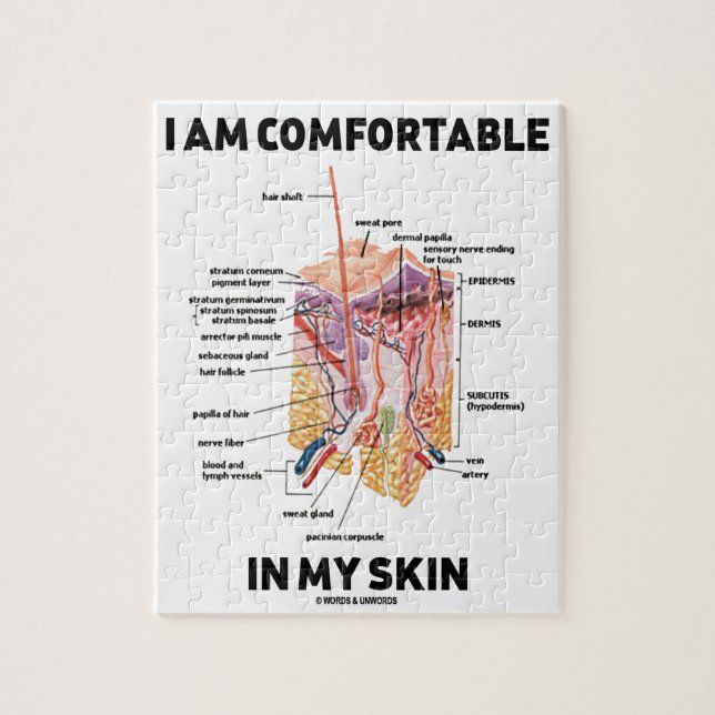 I Am Comfortable In My Skin (Dermal Layers) Jigsaw Puzzle (Vertical)