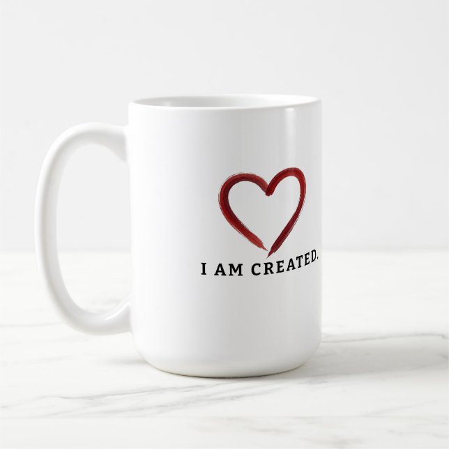 I Am Created Coffee Mug (Left)