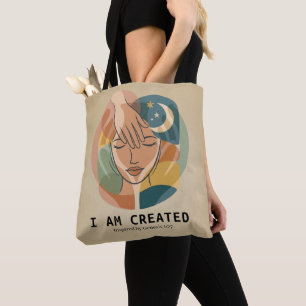 I Am Created - Creator's Hand Tote Bag