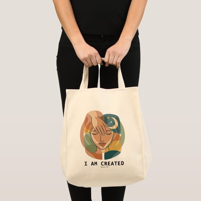 I AM CREATED - Genesis Inspired Tote Bag (Front (Product))
