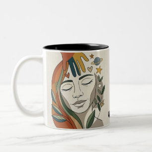 I AM CREATED – Hand of Life Modern Two-Tone Coffee Mug