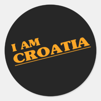 I am Croatia Classic Round Sticker