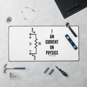 I Am Current On Physics Ohm's Law Desk Mat