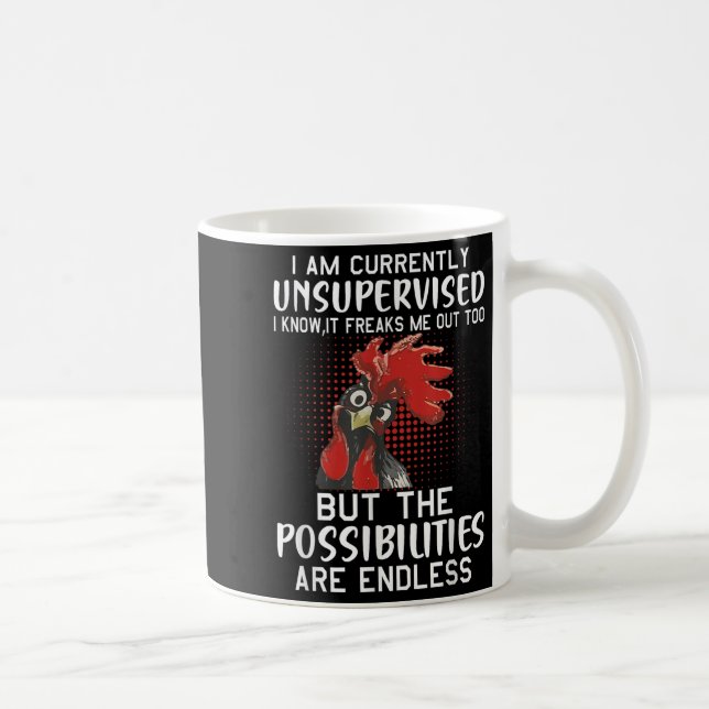I Am Currently Unsupervised - Funny Sayings  Coffee Mug (Right)
