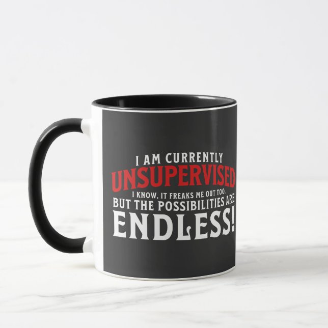 I Am Currently Unsupervised Mug (Left)