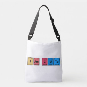I am Cute Periodic Table Crossbody Bag