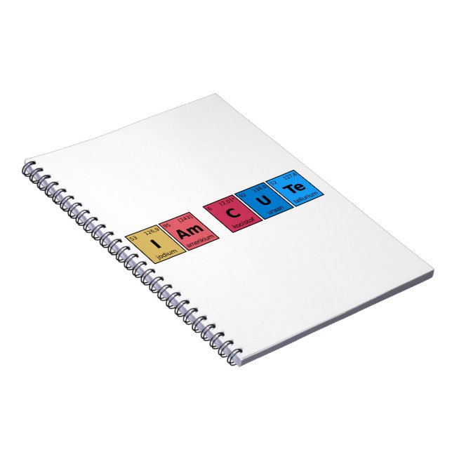 I am Cute Periodic Table Notebook (Right Side)