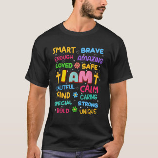 I Am Daily Affirmation Colourful Christian Kids To T-Shirt
